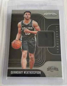 2019-20 PANINI PRIZIM AUTHENTIC JERSEY #SS-QWE Quindary Weatherspoon S.A. SPURS - Picture 1 of 4