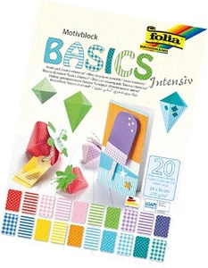 Folia Basics Motivo Bloque 20 Hojas Color Intenso 24x34cm Juego de Papel Artesanal Arte - Imagen 1 de 3