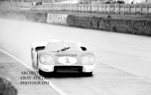 Ford GT40 McLaren & Amon winners 24 Hours Le Mans 1966 testing photograph - Picture 1 of 1