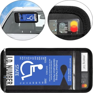 Portatarjetas para discapacitados para automóvil, 1 pieza soporte para carteles visera negra, pla para discapacitados - Imagen 1 de 12