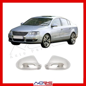 VOLKSWAGEN PASSAT B6 COMPATIBLE 2006-2009 COUVERCLE DE MIROIR INOX 2 PIÈCES - Imagen 1 de 10