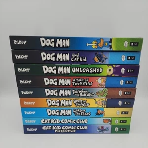 Dog Man Books - Lot of 9 - By Dav Pilkey - Picture 1 of 11