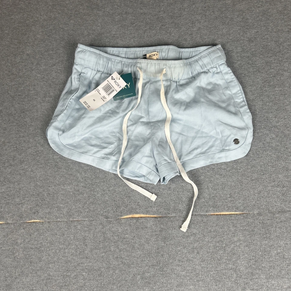 Pantalones cortos de mezclilla para mujer Roxy Go to the Beach azul claro XS Foto 1 de 4