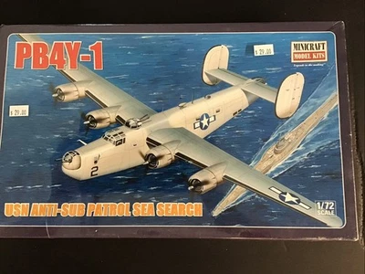Minicraft 1:72 PB4Y-1 USN Anti-Sub Patrol Sea Search Model Kit Plane 11633 NEW - Image 1 of 4