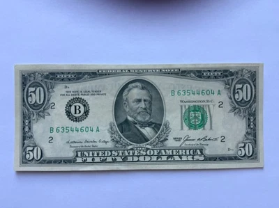 One  (1) Circulated Crisp 1985 $50 Bill #B63544604A - Image 1 of 2