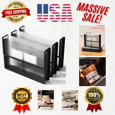 Eco-Friendly Expandable File Folder - 3 Pack, Perfect for A4 & Letter Documents - Image 1 of 4