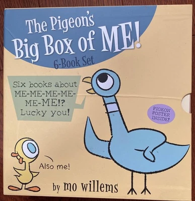The Pigeon’s Big Box Of ME: Mo Willems 6 Book Pigeon Book Set Poster Slip Cover - Image 1 of 3