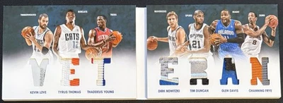 PRIME/25 2012-13 Panini Preferred Veteran Material Booklet #4 Nowitzki Duncan - Image 1 of 4
