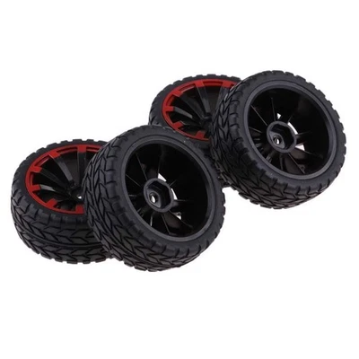 4Px Car Tires Tyres &Wheel Rim :10 HSP HPI D90 - Image 1 of 4