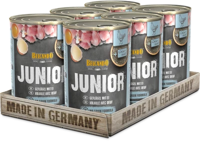 BELCANDO Junior Geflügel & Ei 6x400g Welpe Welpenfutter Juniorfutter Hund Futter - Bild 1 von 4