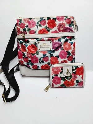 Bolso Bandolera Escolar Juicy Couture Charm con Cartera Floral a Juego  Foto 1 de 4