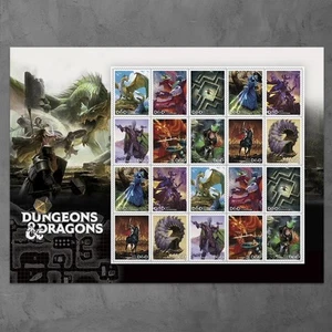 Dungeons & Dragons Forever USPS Postage Stamp 2 Sheet US First Class (40 Stamps) - Picture 1 of 2