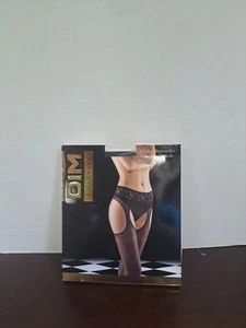 DIM Signature Black Thigh High With Garter Belt Size 3 - Picture 1 of 8