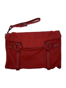 DIESEL Clutch Bag Leather RED Solid Color - Picture 1 of 6