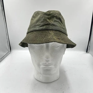 Sombrero cubo de cera Barbour para hombre verde oliva talla grande impermeable - Imagen 1 de 7