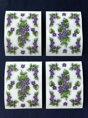 PRINTWORKS STUDIO COLLECTION Crafts - Set 4 Scrapbooking Card Making Stickers Printworks Violets Photo Corner