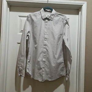 Ben Sherman Shirt Mens Medium 15.5 Skinny Tailored Fit Button Up Shirt - Picture 1 of 7