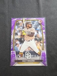 2023 Bowman Eguy Rosario Purple Pattern Border Rookie RC 155/199 #63 Padres
