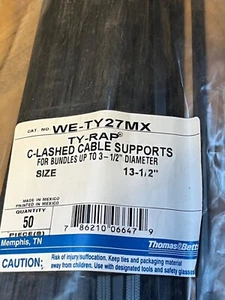 TY27MX Thomas & Betts Ty-Rap Cable Tie with Stainless Lock - 13.5" (pack of 50) - Picture 1 of 4