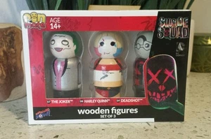 Pin Mates The Joker Harley Quinn Deadshot DC Comics Holzfiguren Suicide Squad - Bild 1 von 2