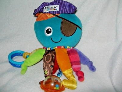 Tomy Lamaze Pirata Peluche Pulpo Bebé con Sonajero Espejo Telas con Clip 102B Foto 1 de 4
