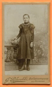 CDV Hermsdorf, Germany, Portrait of a Girl, by Blaschke, circa 1890s - Picture 1 of 2