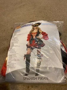 Sexy Spanish Pirate Swashbuckler Adult Halloween Costume New Sz medium - Picture 1 of 2