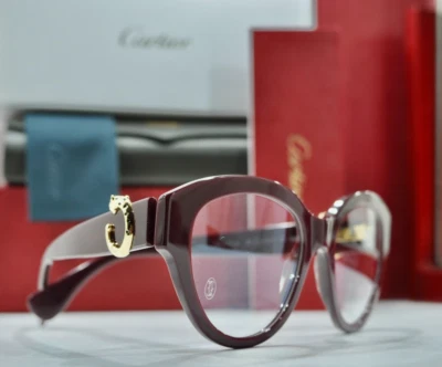 Cartier CT05670 золото - красный очки - новый 100% подлинный w/коробка и сертификат рамка - Изображение 1 из 4