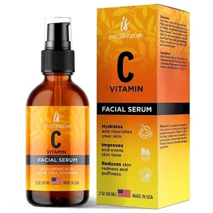 Vitamin C Serum for Face with Hyaluronic Acid Vitamin E Best Skin Anti-Aging 2oz - Picture 1 of 7