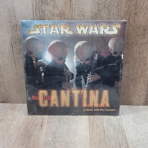 Vtg. 2000 Star Wars Mos Eisley Cantina Regulars Wall Calendar- 12"x12"- Sealed! - Picture 1 of 6