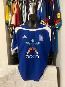 Greece 2004 Euro home authentic soccer football jersey size large adidas blue - Picture 1 of 7