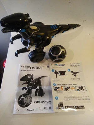 WowWee MiPosaur Robotic Black Dinosaur/ Raptor Electronic Toy with Track Ball - Image 1 of 4