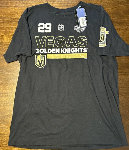 Vegas Golden Knights Marc Andre Fleury Jersey T Shirt Large Stanley Cup Cover