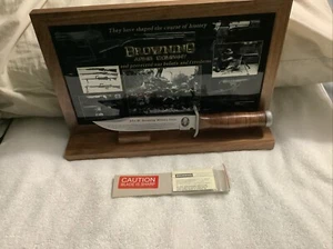 US Browning Arms Italy Made Limited Edition Fighting Knife w/ Display - Picture 1 of 15
