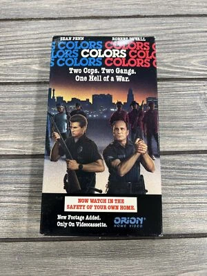 Colors (VHS, 1988) Robert Duvall Sean Penn Orion video tape movie cops gangs - Imagem 1 de 2