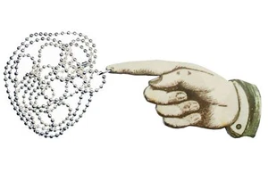 Hand Zeigefinger Halskette Kette Miniblings Holz gelasert Zeigen 80 cm LC - Bild 1 von 4