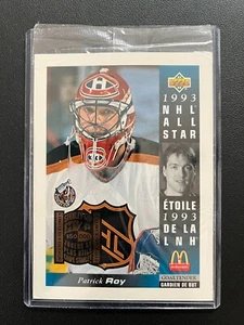 Patrick Roy JUMBO 1993 McDonalds #McD-23 *Still Sealed in Top-Loader* - Picture 1 of 2