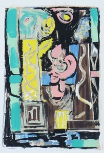 Albert Urban New York AB EX Mid Century Farbserigrafie "Springtime" - Bild 1 von 3