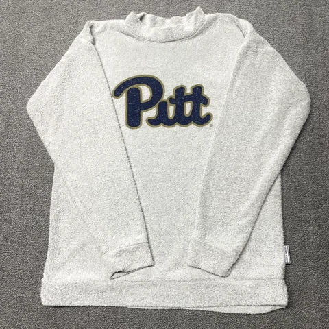 Pitt Panthers Sweater Men Medium Gray Pullover College University Sweatshirt Cover