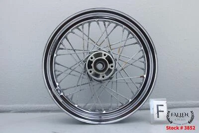 Передний обод колеса 2000 Harley Road King 16 дюймов x 3,00 дюйма 1 дюйм ХРОМИРОВАННЫЙ СО СПИЦАМИ - Изображение 1 из 4