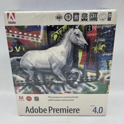 Adobe Premiere Version 4.0 Apple Macintosh Full Retail Box Sealed New Old Stock - Image 1 of 4