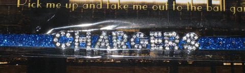 NFL Los Angeles Chargers Blue Glitter Fashion Team Bracelet by Wordables Cover