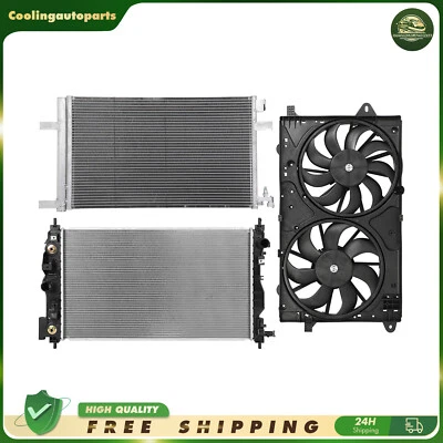 Radiator & Condenser & Cooling Fan Assembly For 2014-2019 Chevrolet Impala 3.6L — 第 1/4 张图片