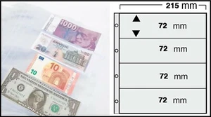 15 SAFE 5476-XL A4 Banknotenhüllen Klarsichthüllen Hüllen 4 Fächer 215x72mm - Picture 1 of 6