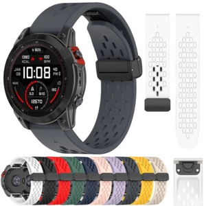 Pulsera de silicona Quick Fit para Garmin Fenix 5 5X Plus 6 6X 7X Pro Solar Sapphire - Imagen 1 de 59