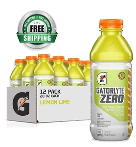 Gatorlyte Zero Electrolyte Beverage, Lemon Lime, Zero Sugar Hydration, Specializ - Picture 1 of 6