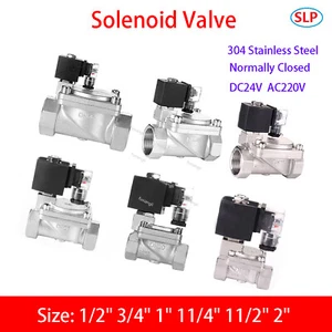 304 Stainless Steel SLP Pilot Type Solenoid Valve Water Air Normally Closed 16kg - Picture 1 of 7