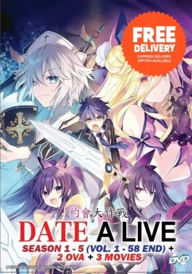 DVD Anime Date A Live Complete TV Series Season 1-5 + 2 OVA + 3 Movies Eng Dub - Image 1 of 4