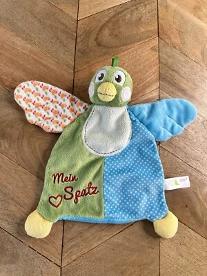 Edredón estilo terciopelo Nici Fritz con cintas .0+ meses manta de juguete suave pájaro Foto 1 de 4