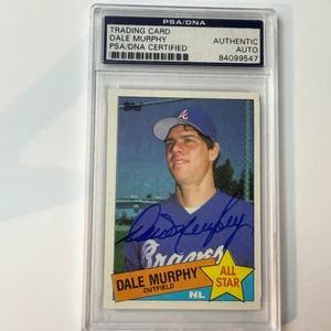 Dale Murphy Unterzeichnet 1985 Topps #716 PSA Auto Authentisch - Bild 1 von 2